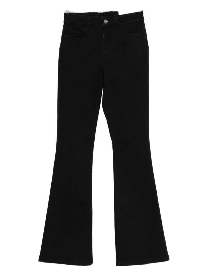 Liu Jo Flared Black Jeans With Classic Five-Pocket Design