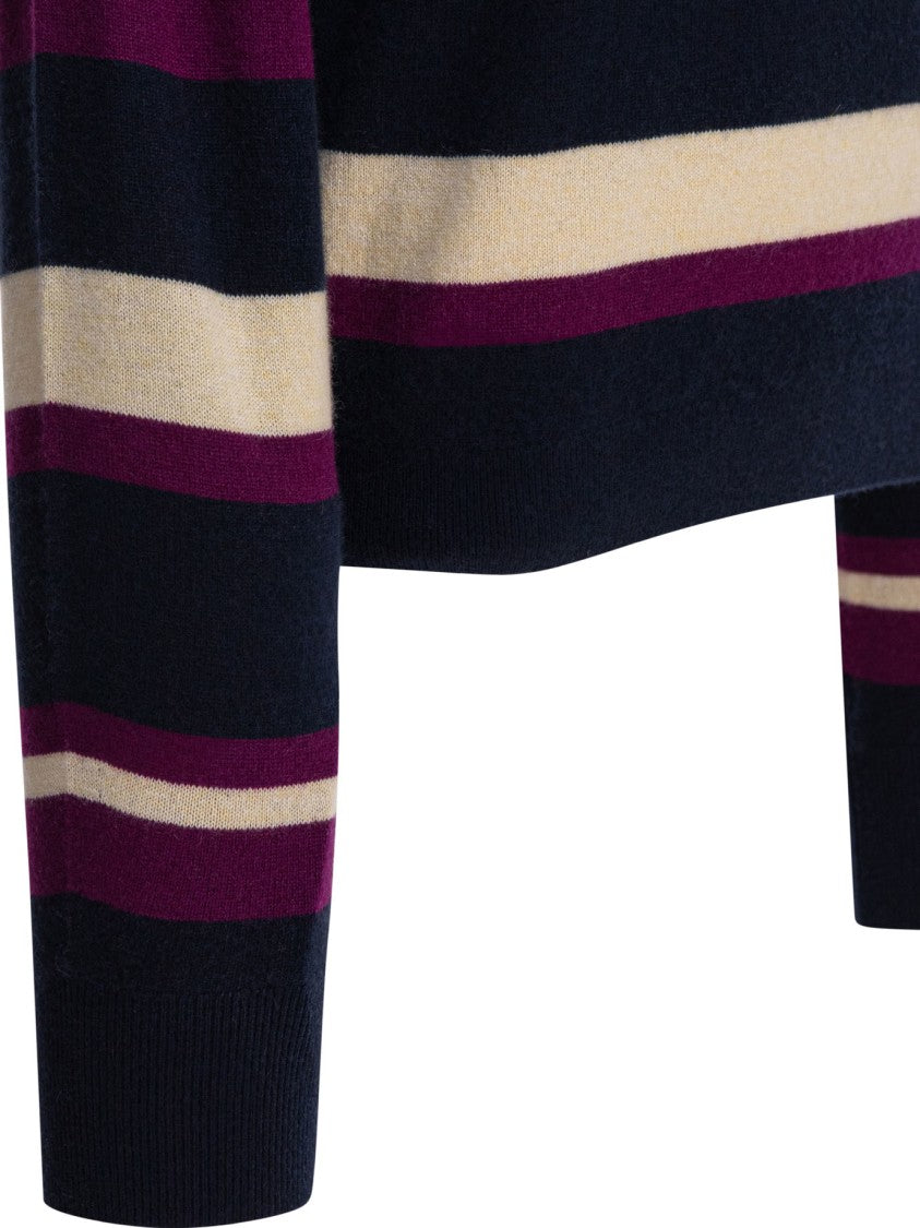 Guest In Residence Collegiate Stripe Polo Shirt In Soft Cashmere