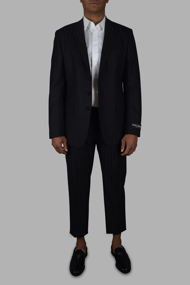 Dolce & Gabbana Herringbone-Patterned Two-Piece Suit With Tailored Details