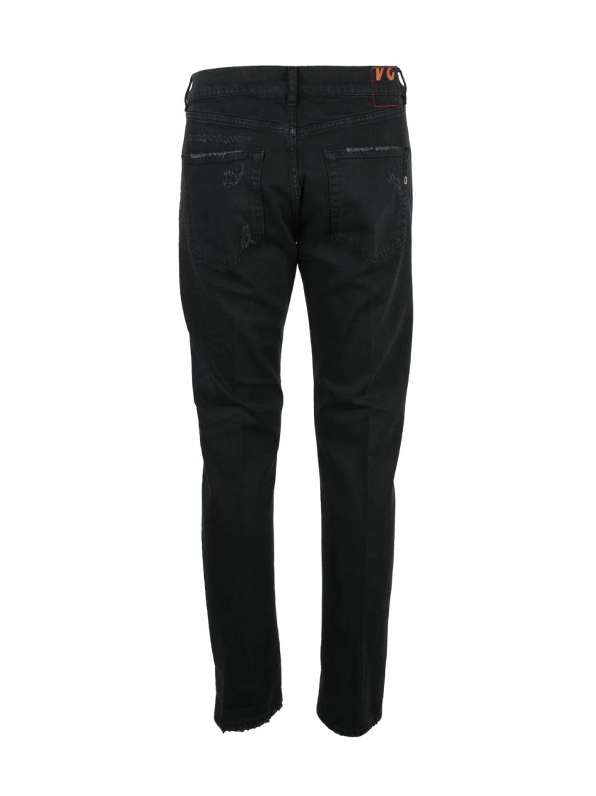 Dondup Black Icon Regular Fit Stretch Jeans