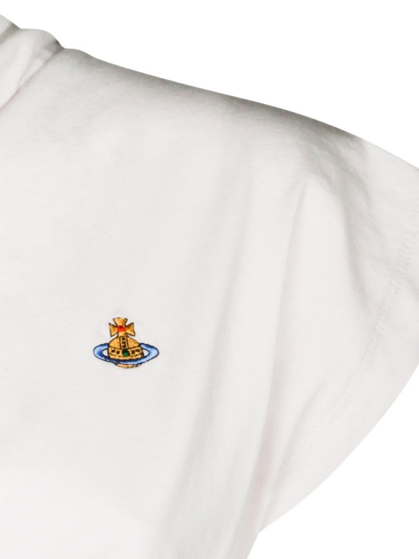 Vivienne Westwood Asymmetrical Short-Sleeve Embroidered Top