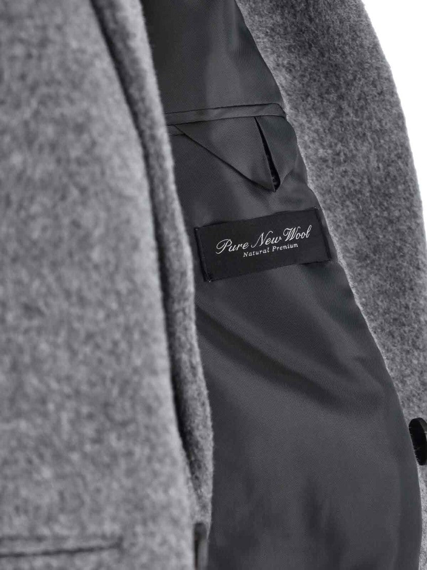 Dunst Single-Breasted Wool Coat – Grey