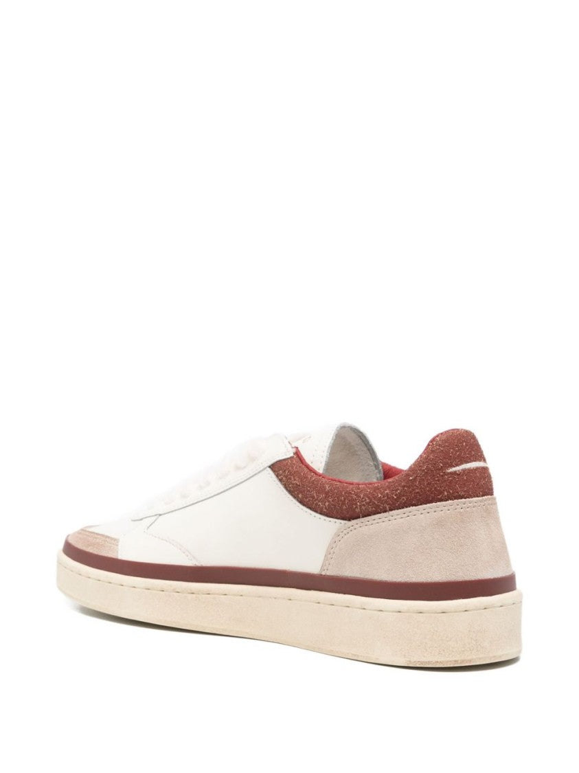 Ghoud Beige Low-Top Sneakers With Perforated Detailing