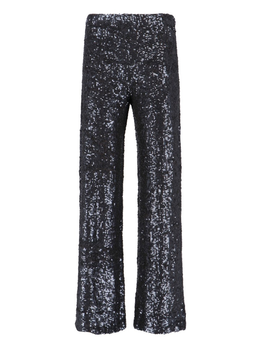 Parosh Straight-Leg Trousers With Sequined Surface