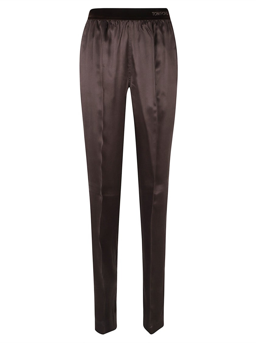 Tom Ford Tailored Silk Trousers With Comfortable Elastic Waistband