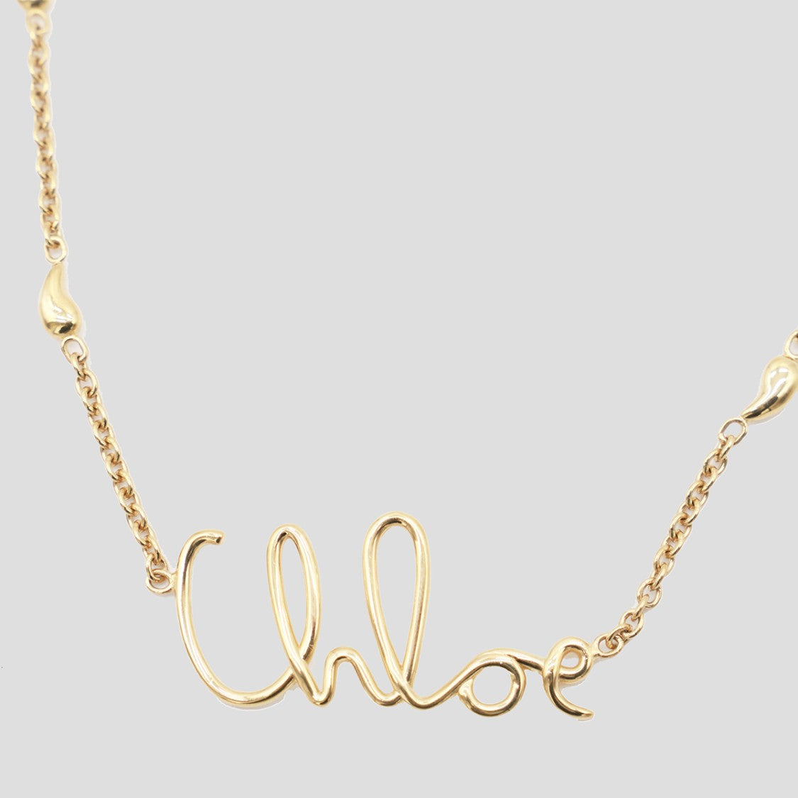 Chloé Gold Logo Necklace