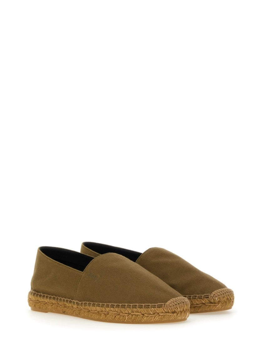 Saint Laurent Gabardine Espadrilles With Jute-Wrapped Sole