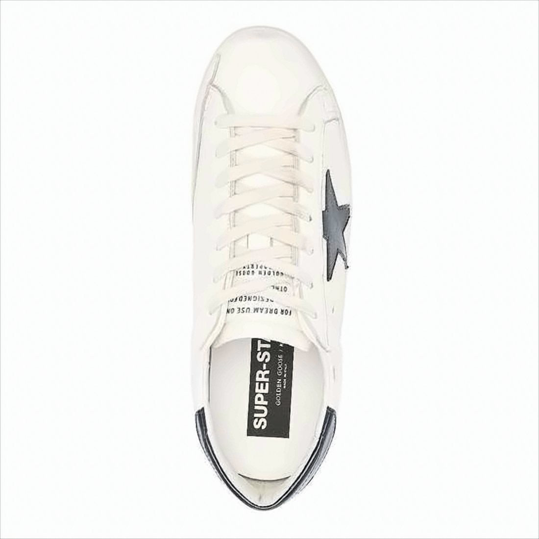Golden Goose Low-Top Off-White Sneakers With Navy Accents