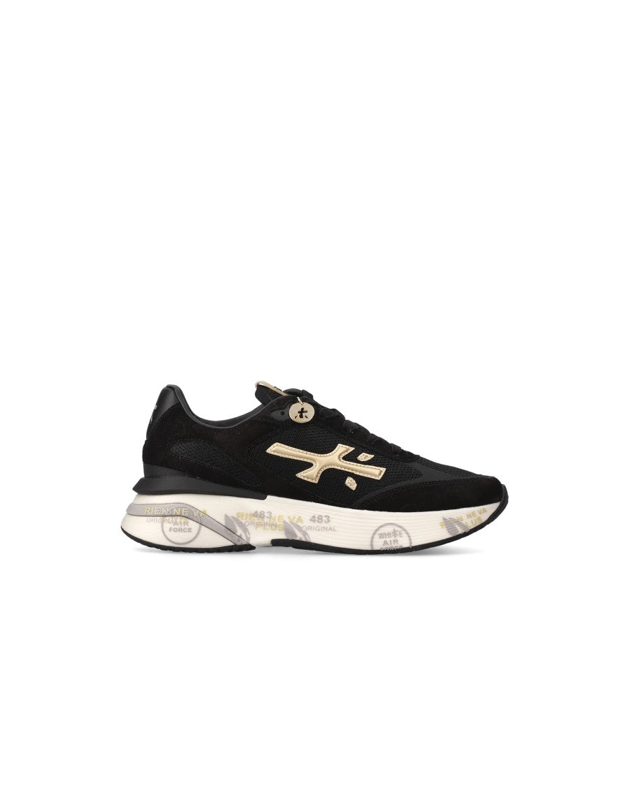 Premiata Black Suede And Technical Fabric Sneakers