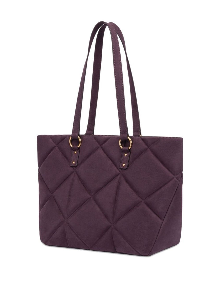 Love Moschino Violet Quilted Shopper Bag