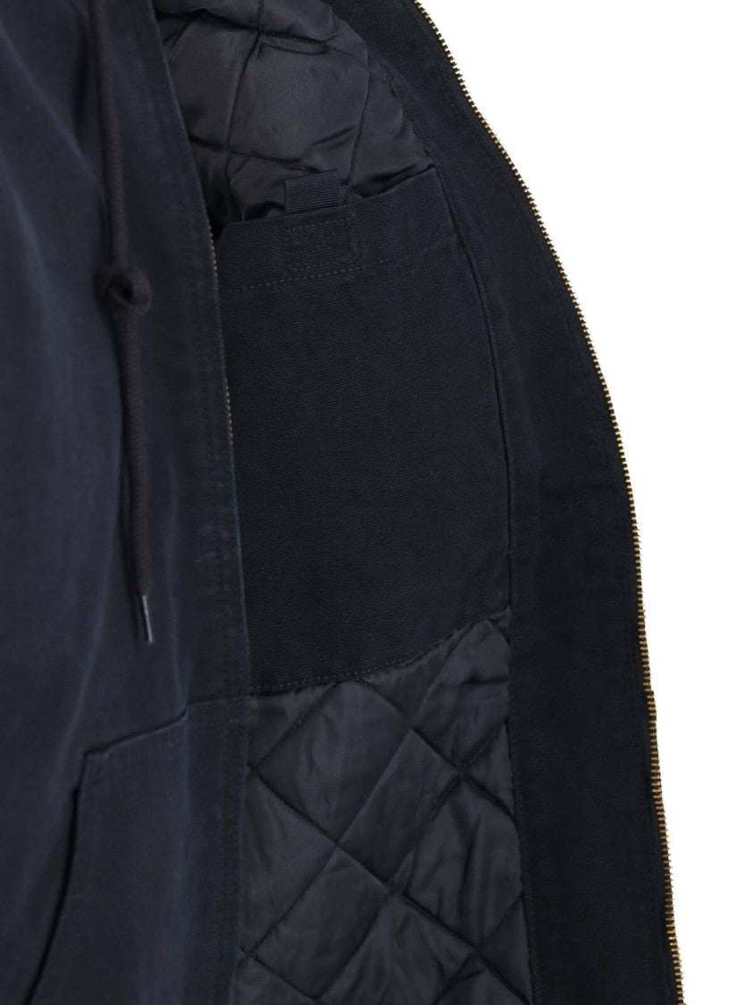 Carhartt Wip Black Og Active Organic Cotton Hooded Jacket