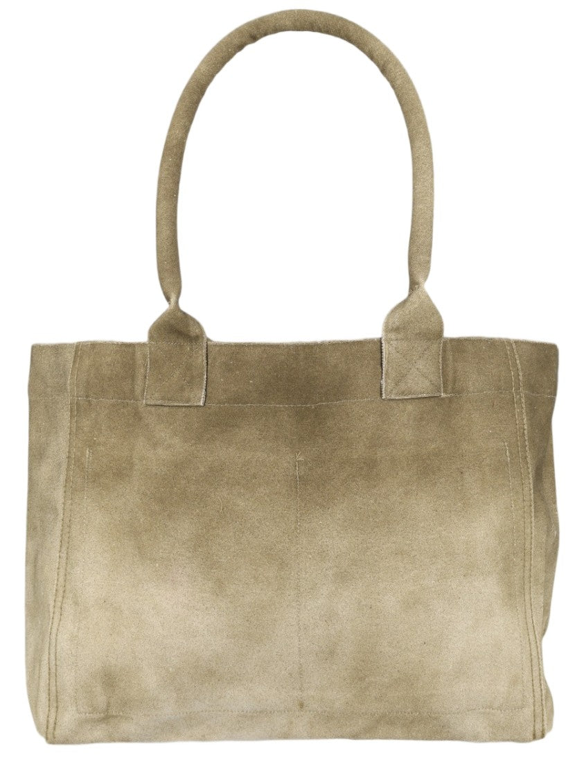 Isabel Marant Brown Embroidered Suede Tote Bag