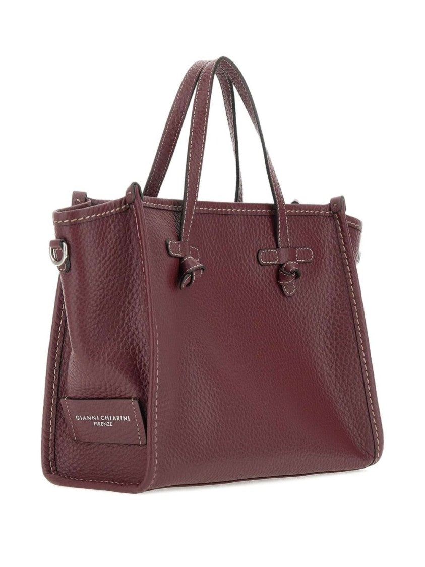 Gianni Chiarini Bordeaux Vitello Leather Shopper Bag