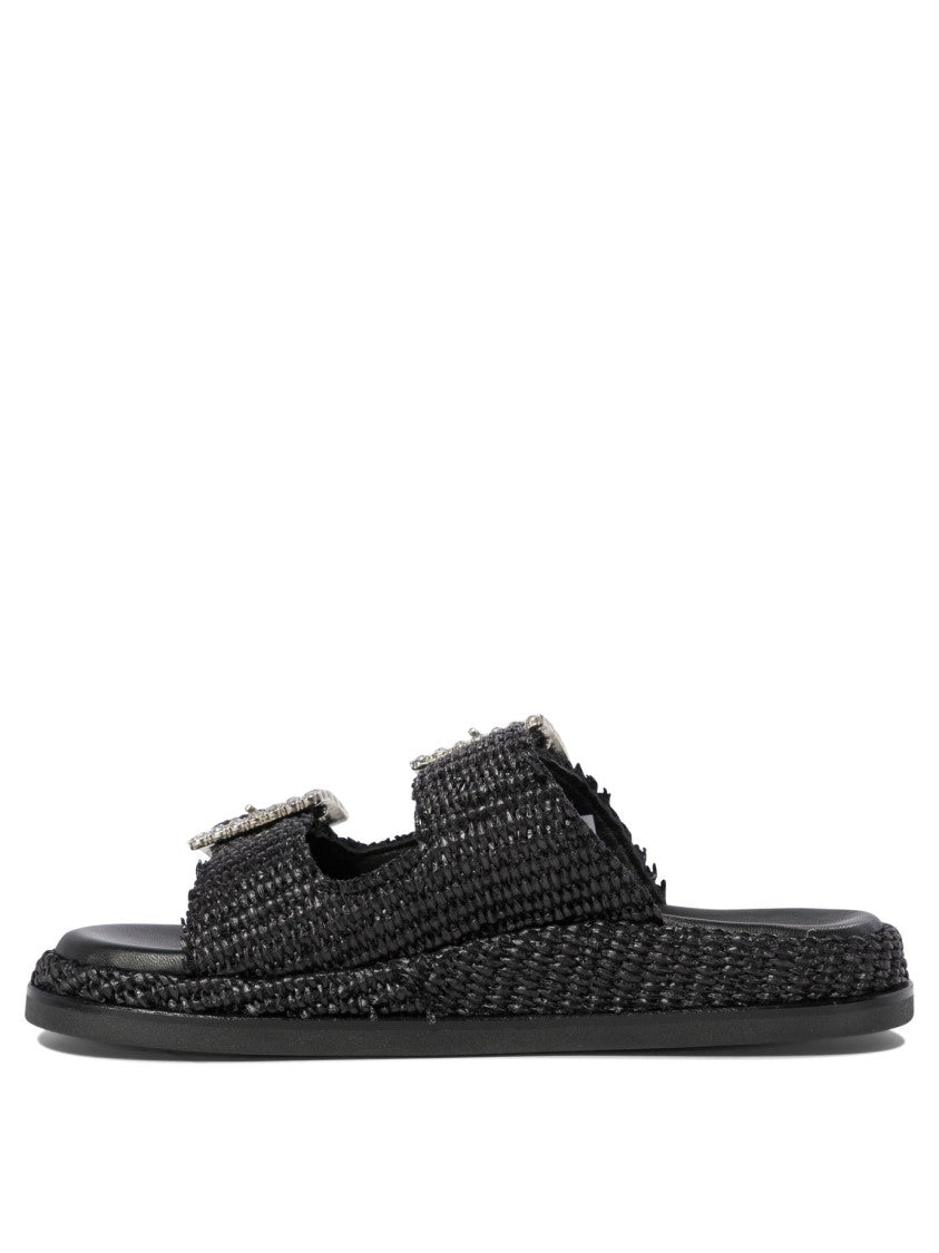 Alibi Woven Raffia Sandals