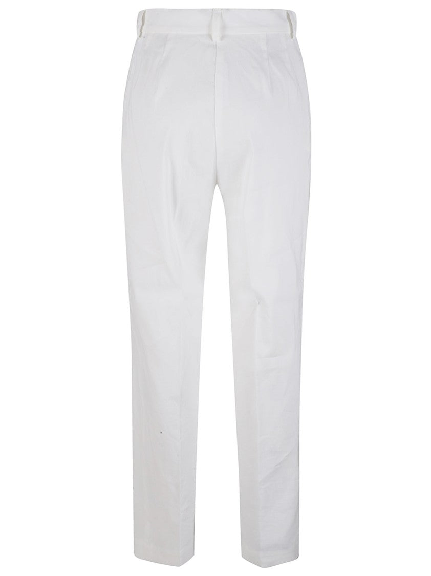 Fabiana Filippi Tailored White Trousers With Structured Waistband