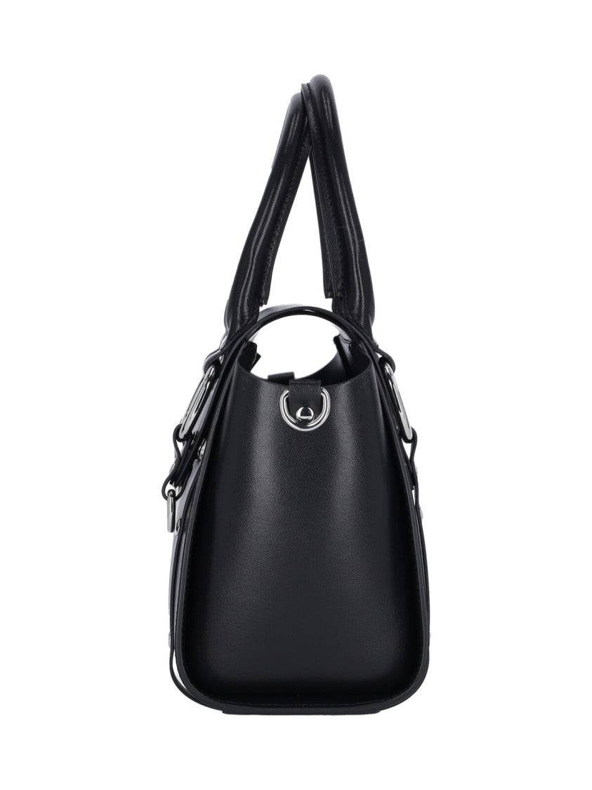 Vivienne Westwood Structured Black Handbag With Iconic Logo Detail