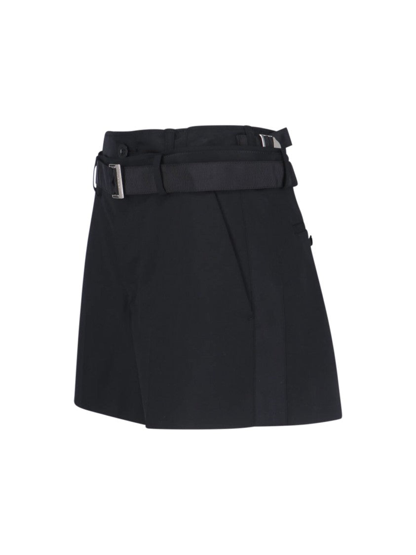 Sacai Straight-Leg Black Trousers With Tailored Silhouette
