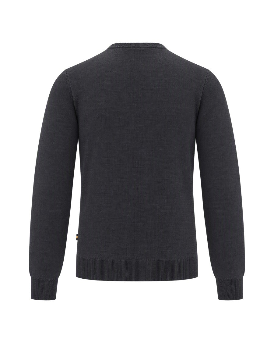 K-Way Dark Grey Melange Sebastian Cashmere-Blend Sweater
