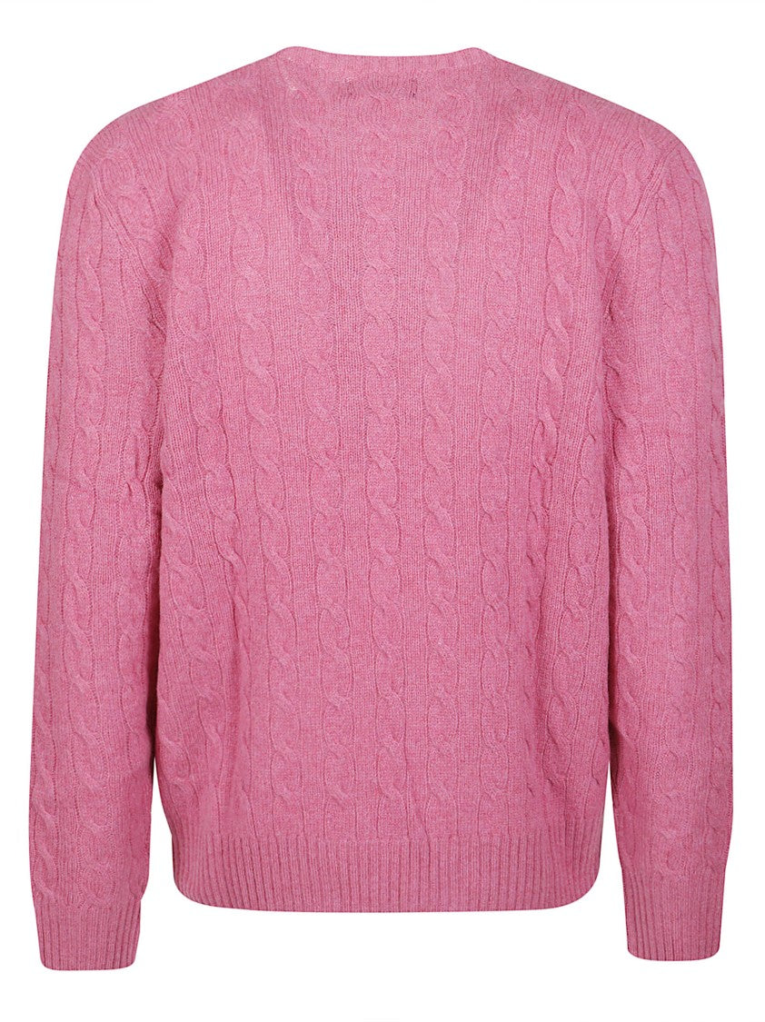 Polo Ralph Lauren Round Neck Cable-Knit Wool-Cashmere Sweater
