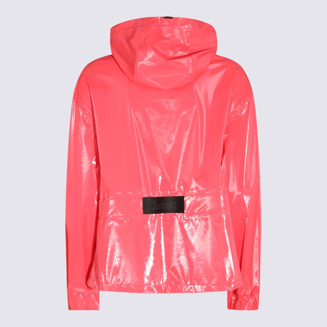 Herno Glossy Coral Waterproof Jacket With Adjustable Hood
