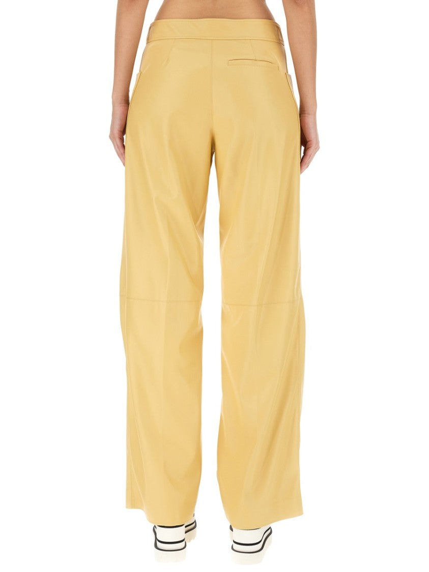 Stella Mccartney High-Waisted Wide-Leg Pants With Concealed Closure