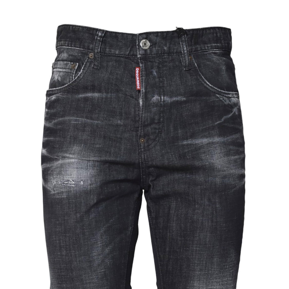Dsquared2 Slim Fit Distressed Black Jeans