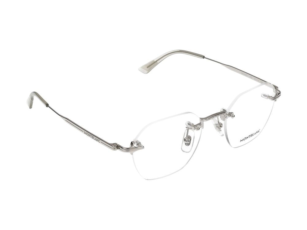 Montblanc Silver Mb0403o Metal Rimless Eyeglasses