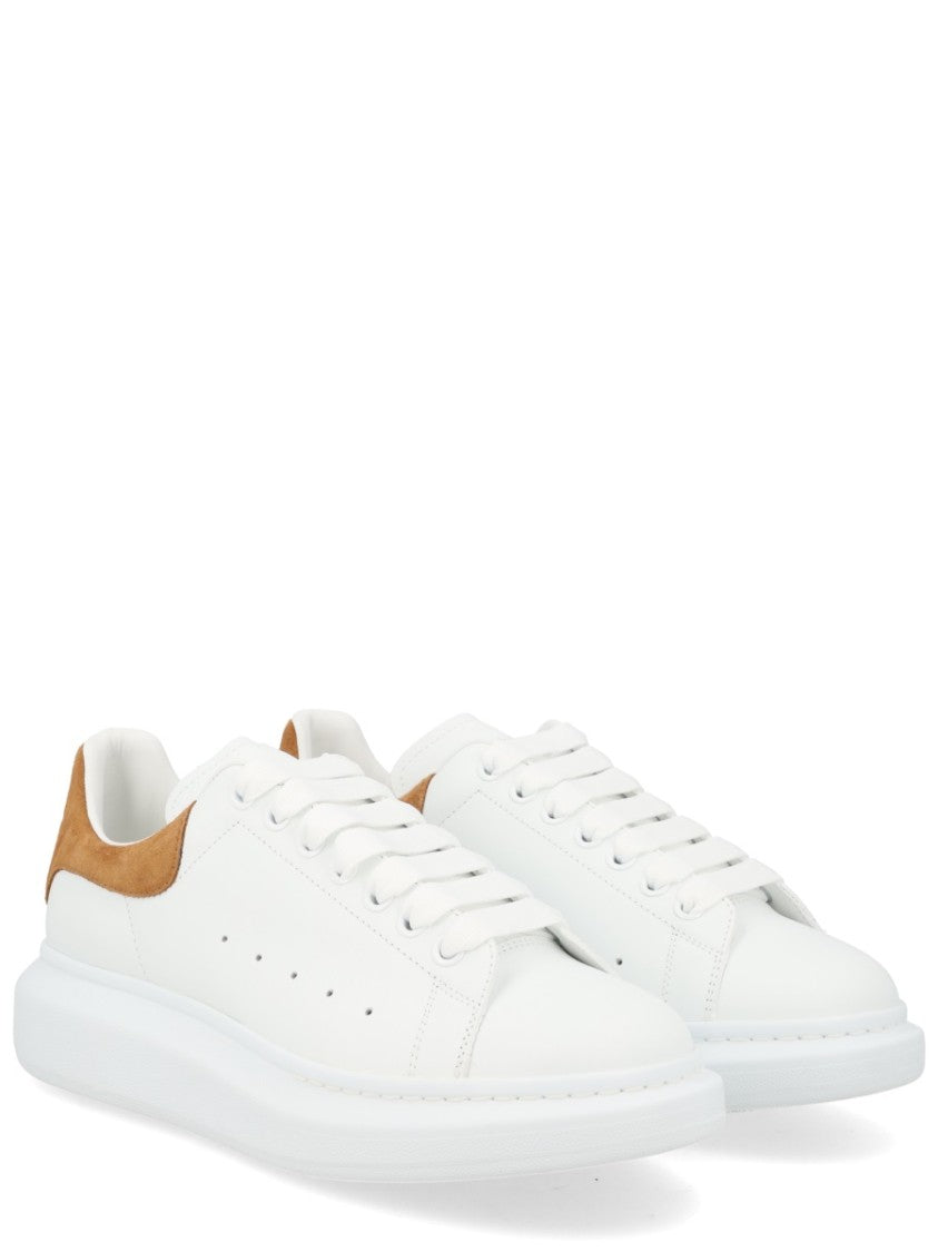 Alexander Mcqueen Oversized White Calf Suede Sneakers