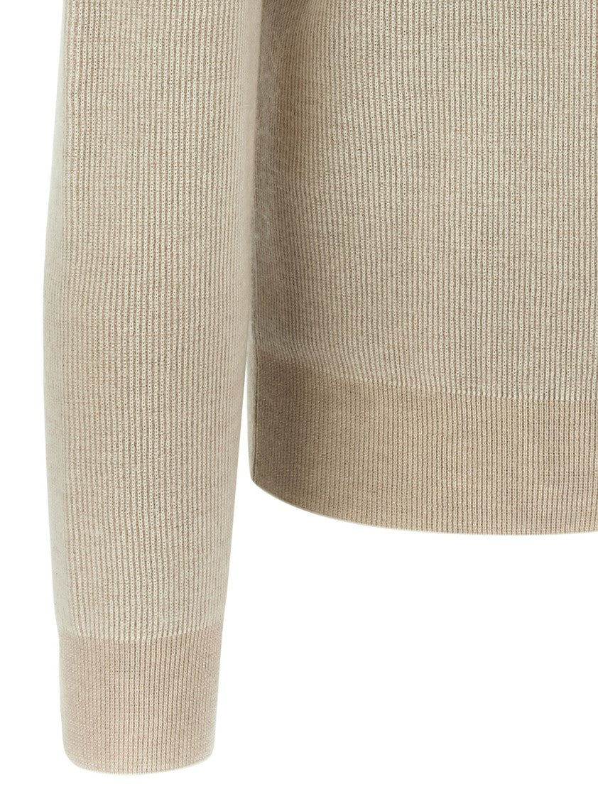 Brioni Ribbed Cashmere And Merino Wool Blend Sweater