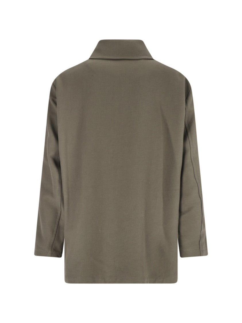 Vivienne Westwood Donkey Taupe Pointed Collar Cotton-Blend Jacket