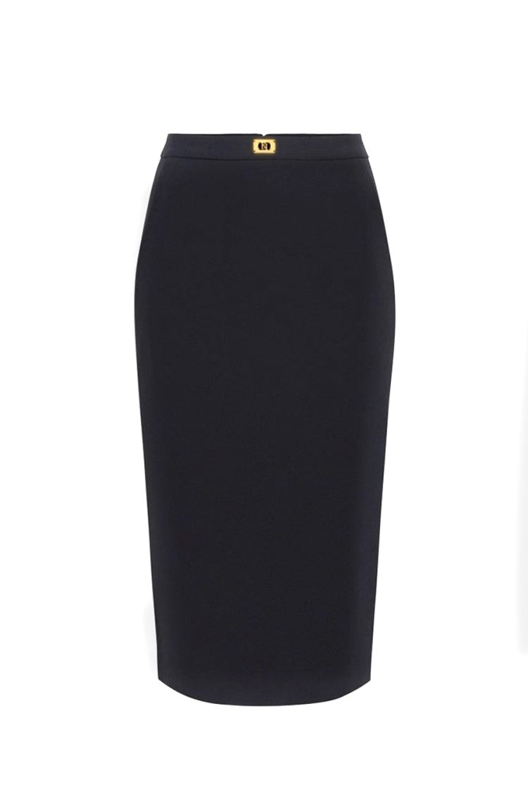 Elisabetta Franchi Fitted Midi Modern Design Skirt