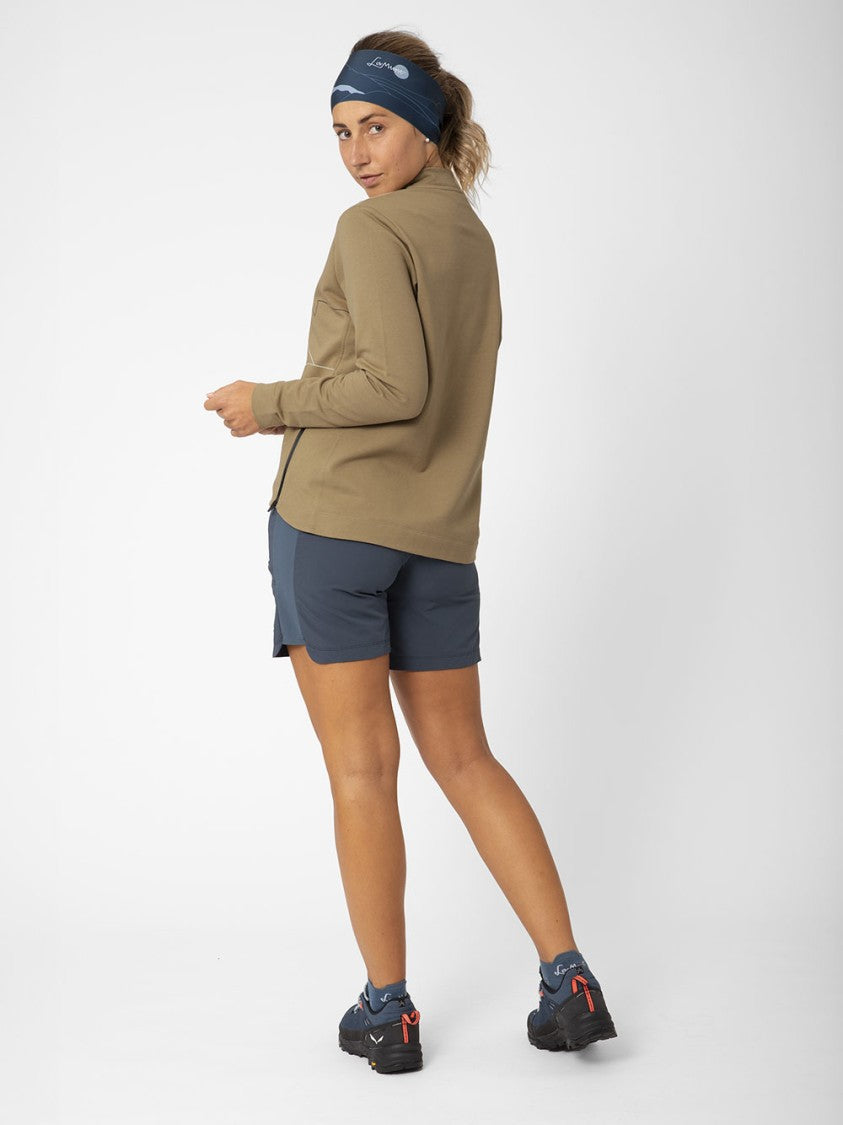 Lamunt Brown Erika Arty Relaxed High Sweater
