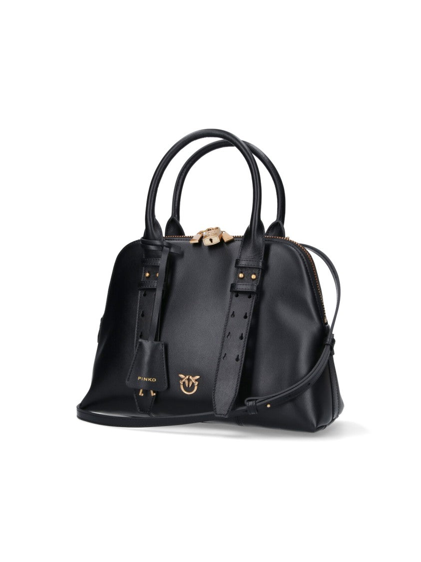 Pinko Structured Black Handbag With Clean Lines