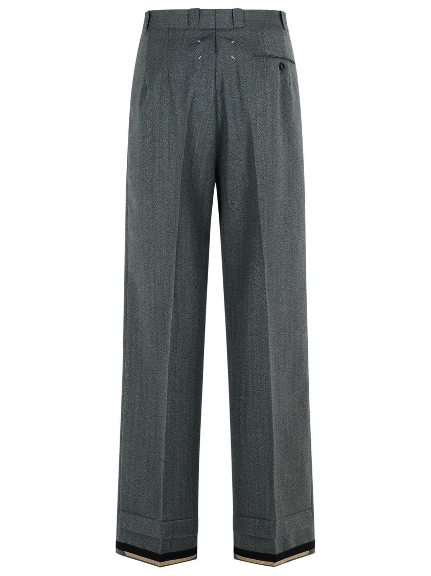 Maison Margiela Grey Wool Blend Trousers