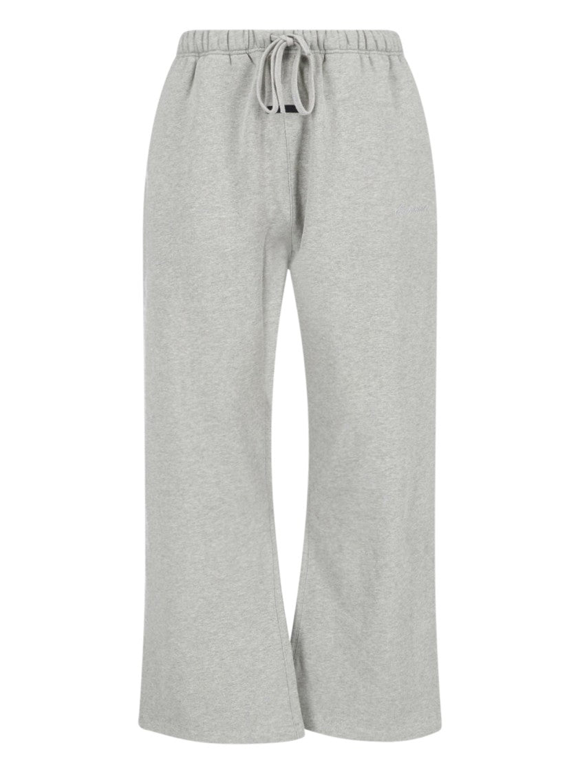 Fear Of God Essentials Grey Signature Mid-Rise Flare Sport Trousers
