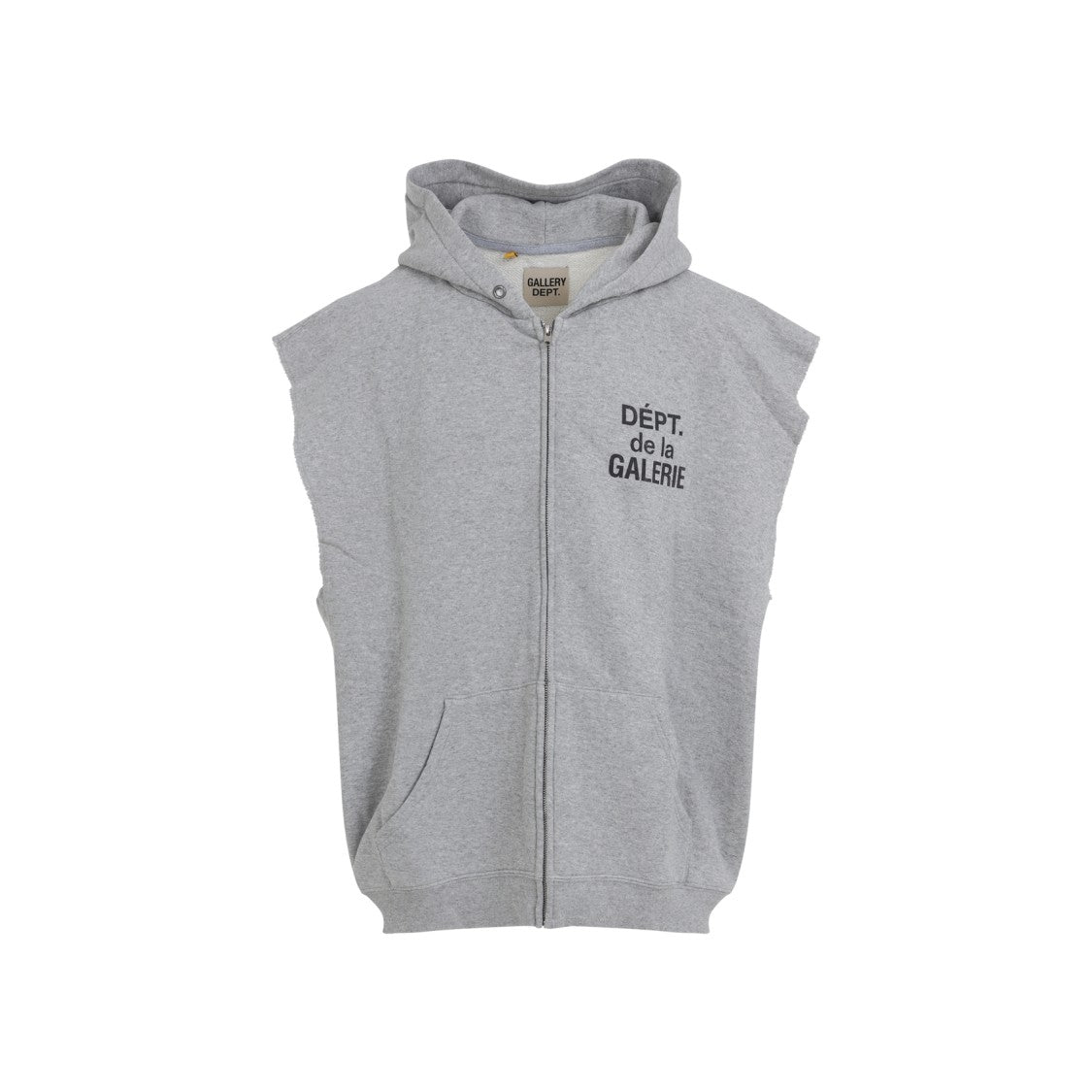 Gallery Dept. Sleeveless Zip-Up Hoodie With Front Kangaroo Pocket