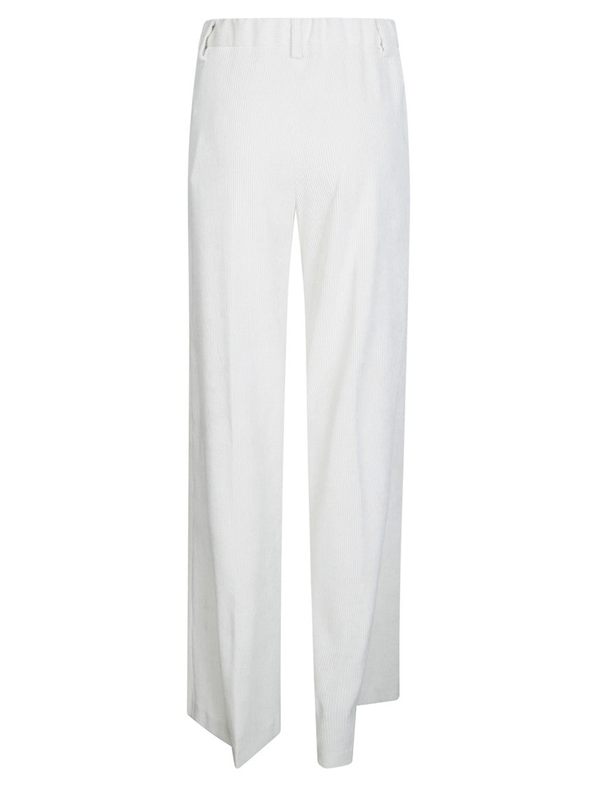 Herno High-Waisted Ribbed Straight-Leg Pants