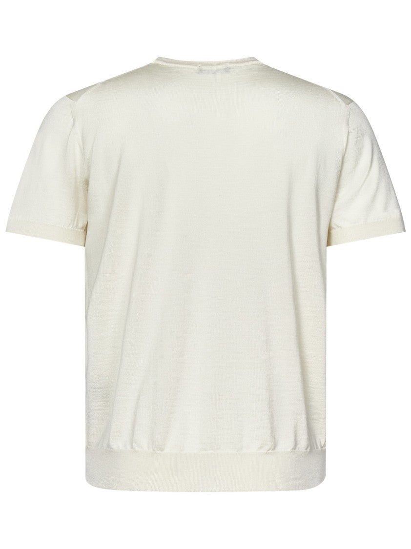 Drumohr Cashmere-Wool-Silk Blend T-Shirt