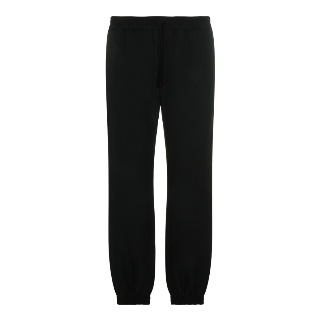 Valentino Black Trousers With Beige Side Stripes And Adjustable Fit