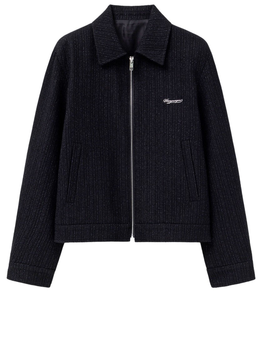 Wooyoungmi Stretch Wool-Blend Jacket With Classic Collar