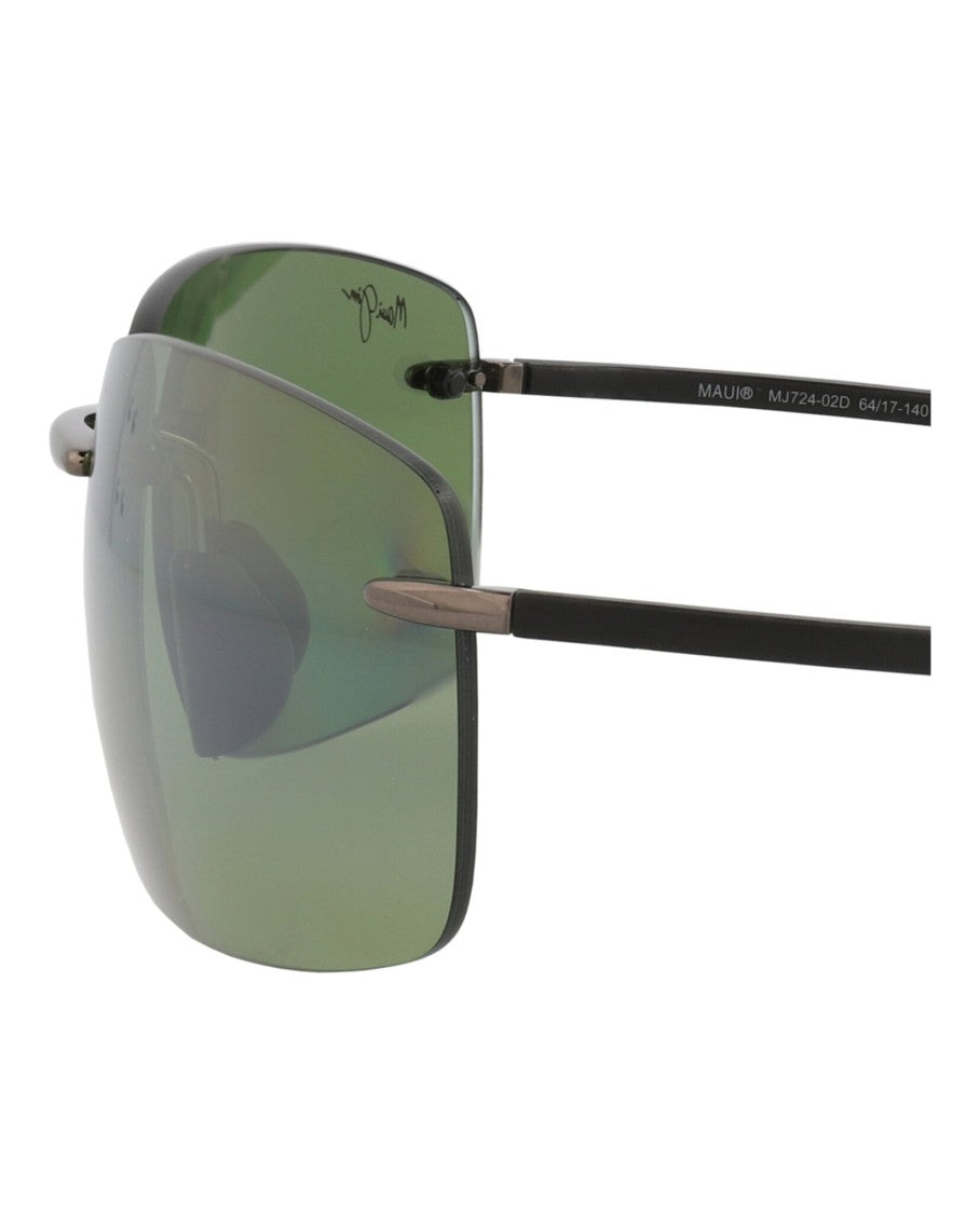 Maui Jim Shield-Frame Titanium Sunglasses
