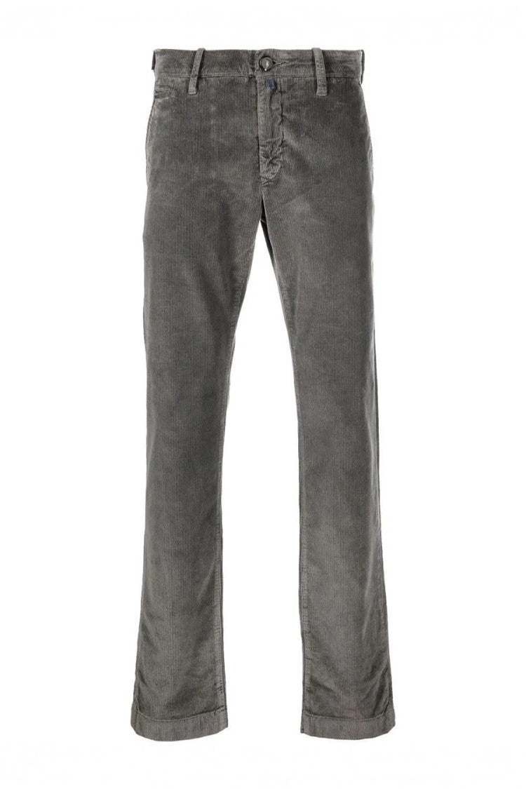 Dondup Grey Cotton Trousers