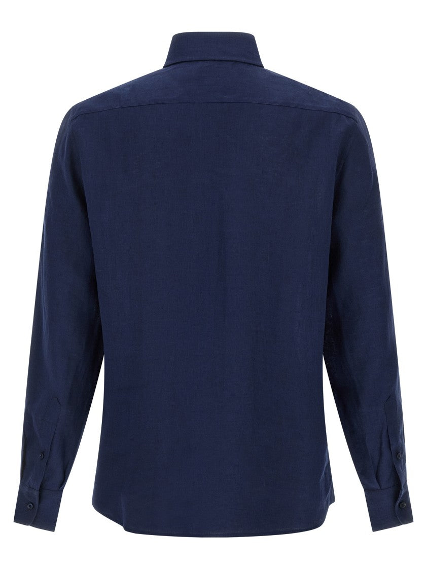 Brunello Cucinelli Tailored Linen Shirt With French Collar