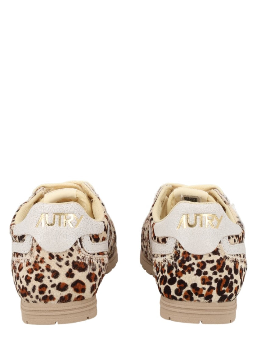 Autry Multicolour Leopard Print Pony Cow Leather Sneakers