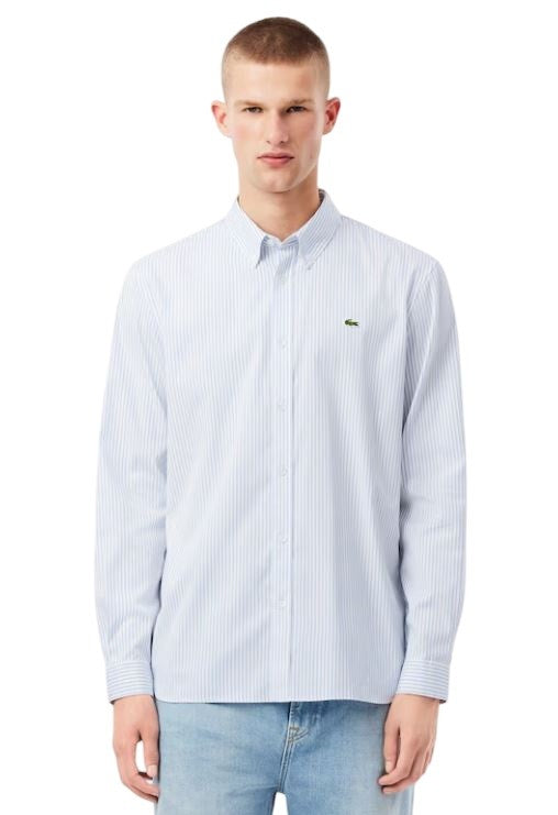 Lacoste Pinstriped Casual Shirt With Mother-Of-Pearl Buttons