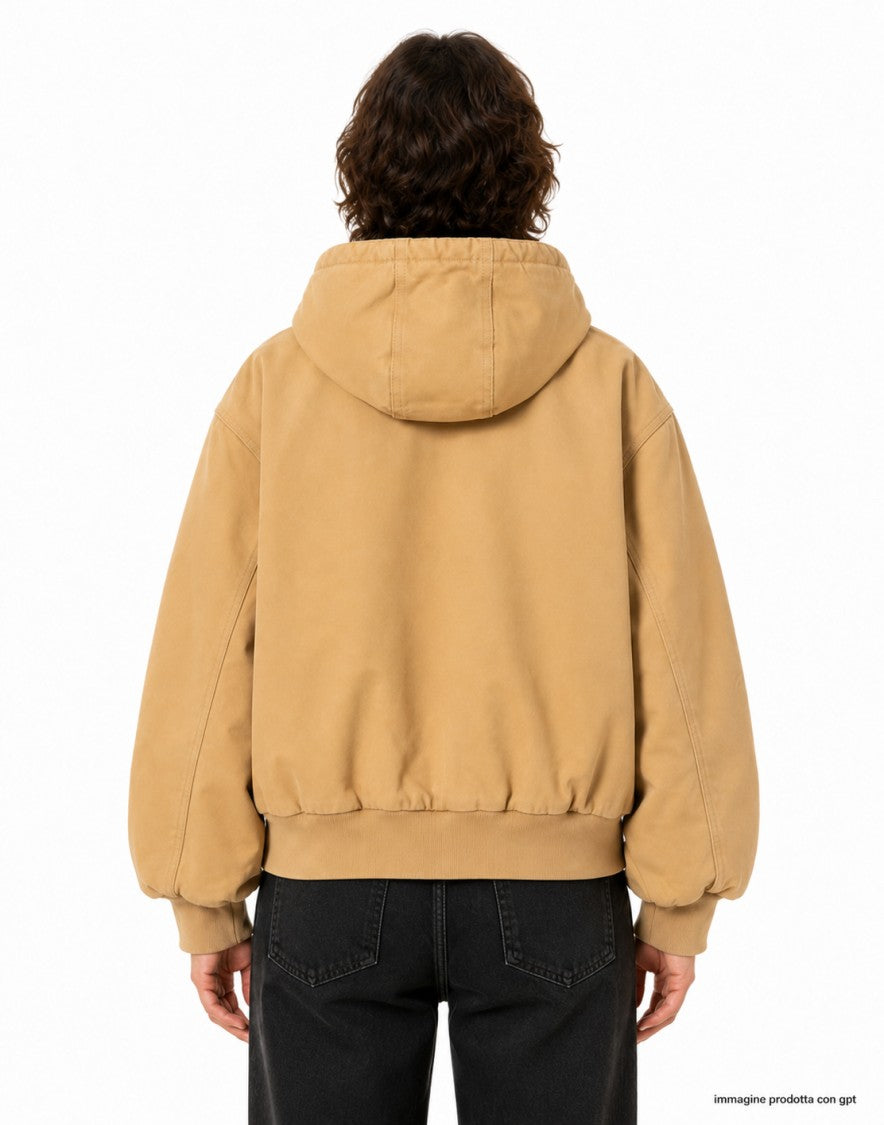 Carhartt Wip Dusty H Dearborn Canvas Hooded Quilted Jacket