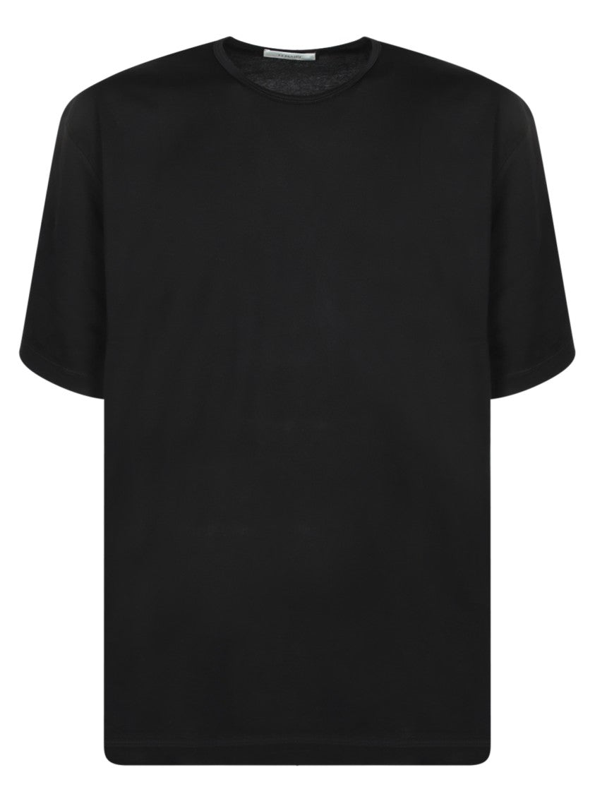 Lemaire Black Crew Neck T-Shirt With Relaxed Fit