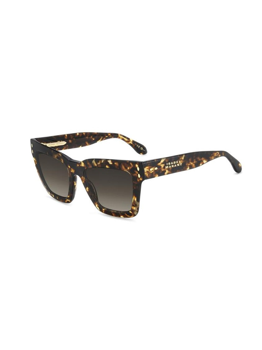 Isabel Marant Oversized Square Tortoiseshell Sunglasses With Detail