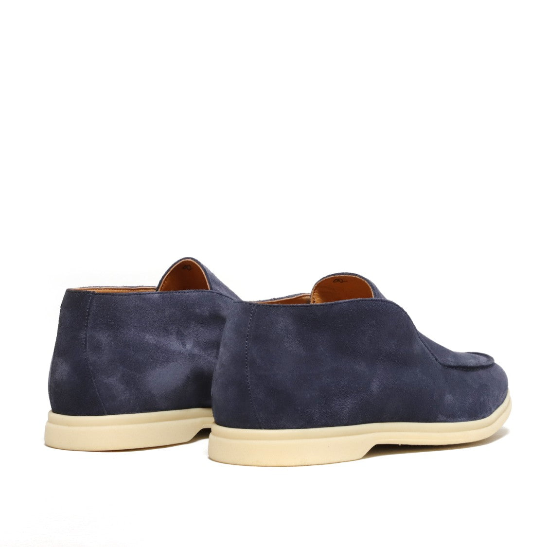 Sutoris Laceless Ankle Boot In Blue Suede