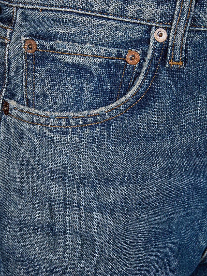 Agolde High-Waisted Straight-Leg Jeans With Faded Finish